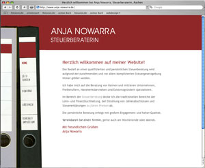 Website Steuerberaterin A. Nowarra